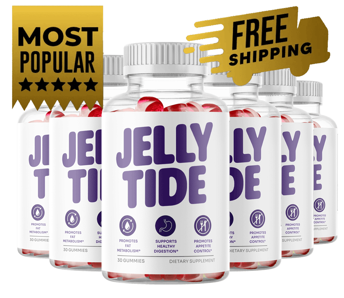 Original JellyTide 6 bottles product bundle